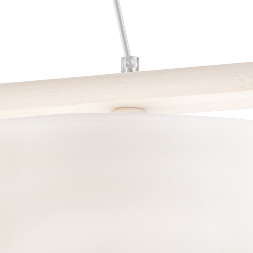 Lustre em cabo AIDA 2xE27/60W/230V, Ø 35 cm, carvalho/branco