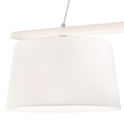 Lustre em cabo AIDA 2xE27/60W/230V, Ø 35 cm, carvalho/branco