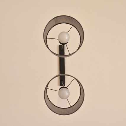 Lustre em cabo ALBA 2xE27/15W/230V cinzento