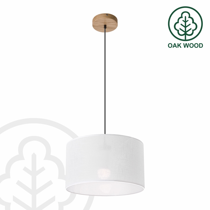 Candeeiro de teto suspenso ANTONIO 1xE27/60W/230V carvalho