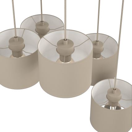 Lustre em cabo ARDEN 5xE27/15W/230V Ø 44 cm bege
