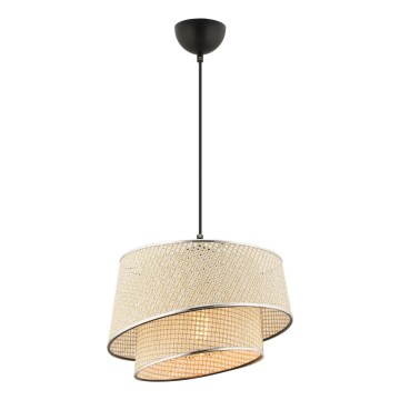 Lustre em cabo BARETTE 1xE27/60W/230V creme/cromado brilhante