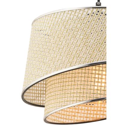Lustre em cabo BARETTE 1xE27/60W/230V creme/cromado brilhante