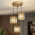 Lustre em cabo BELLA 3xE27/40W/230V dourado