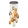 Lustre em cabo CACTUS 16xG9/5W/230V cobre/cinza/branco