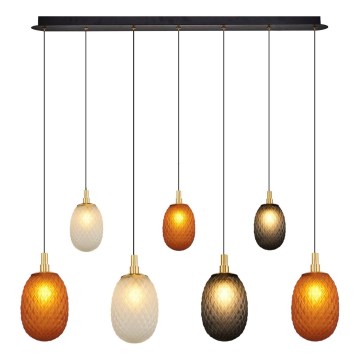 Lustre em cabo CACTUS 7xG9/5W/230V cobre/cinza/branco