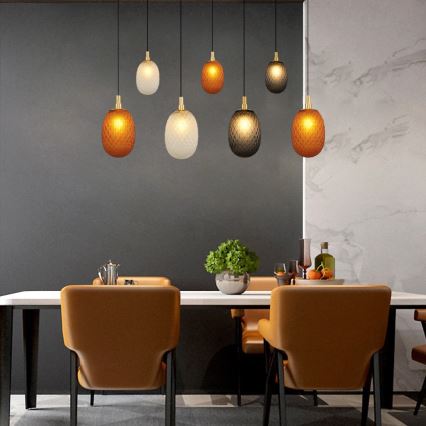 Lustre em cabo CACTUS 7xG9/5W/230V cobre/cinza/branco