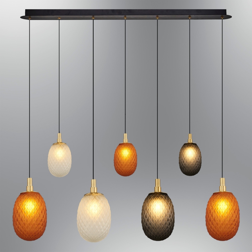 Lustre em cabo CACTUS 7xG9/5W/230V cobre/cinza/branco
