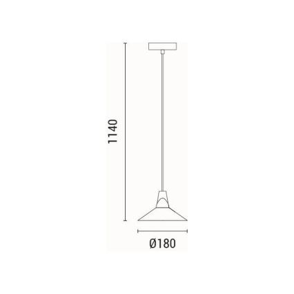 Lustre em cabo CHROMA 1xG9/15W/230V branco