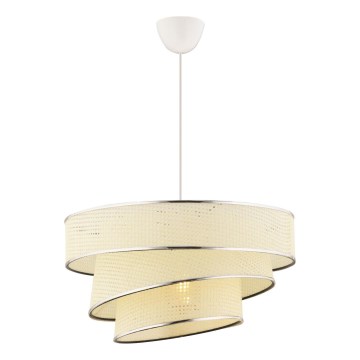 Lustre em cabo COUPER 1xE27/60W/230V branco/cromado brilhante