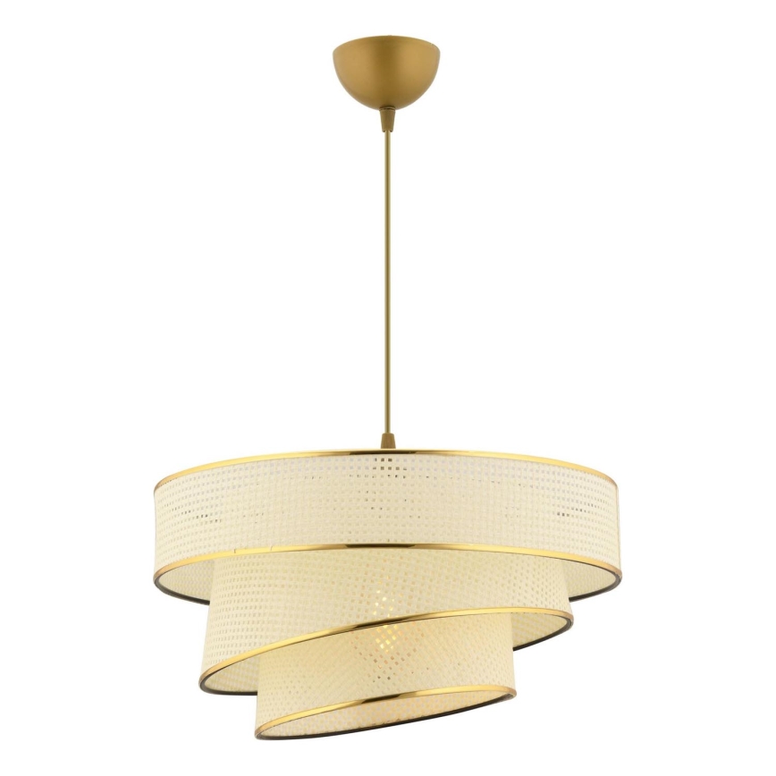 Lustre em cabo COUPER 1xE27/60W/230V branco/dourado