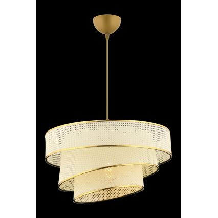 Lustre em cabo COUPER 1xE27/60W/230V branco/dourado