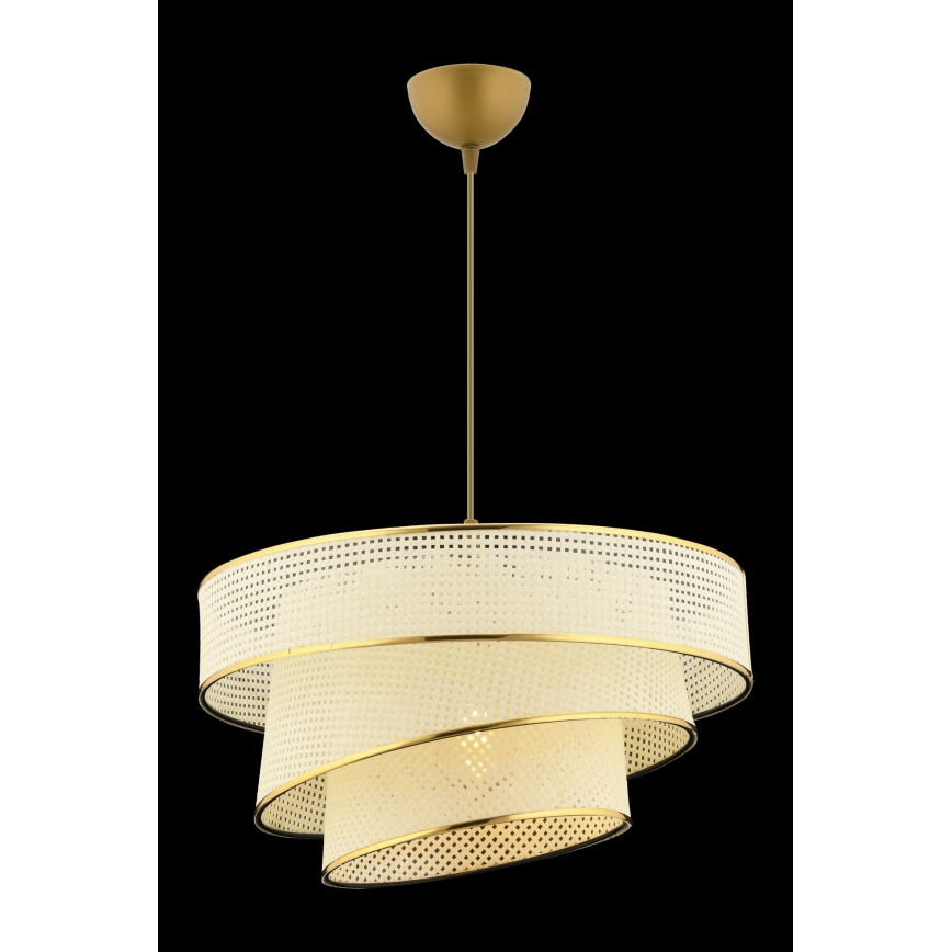 Lustre em cabo COUPER 1xE27/60W/230V branco/dourado