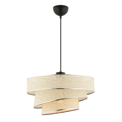 Lustre em cabo COUPER 1xE27/60W/230V creme/cromado brilhante