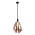 Lustre em cabo DENSO 1xG9/5W/230V diâmetro 20 cm cobre/preto