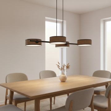 Lustre em cabo DRUMZ 4xE14/10W/230V castanho