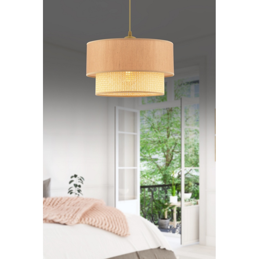 Lustre em cabo ECHO 1xE27/60W/230V bege