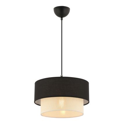 Lustre em cabo ECHO 1xE27/60W/230V preto/creme