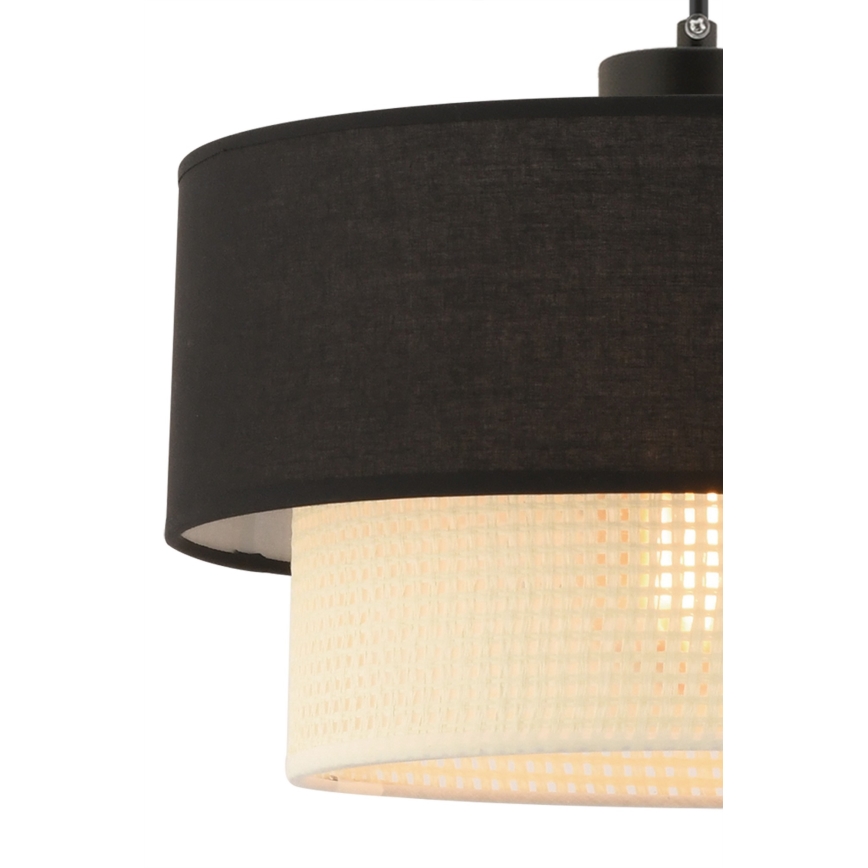 Lustre em cabo ECHO 1xE27/60W/230V preto/creme