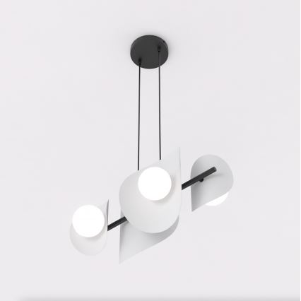 Lustre em cabo ELEMENTI 4xG9/8W/230V cinzento