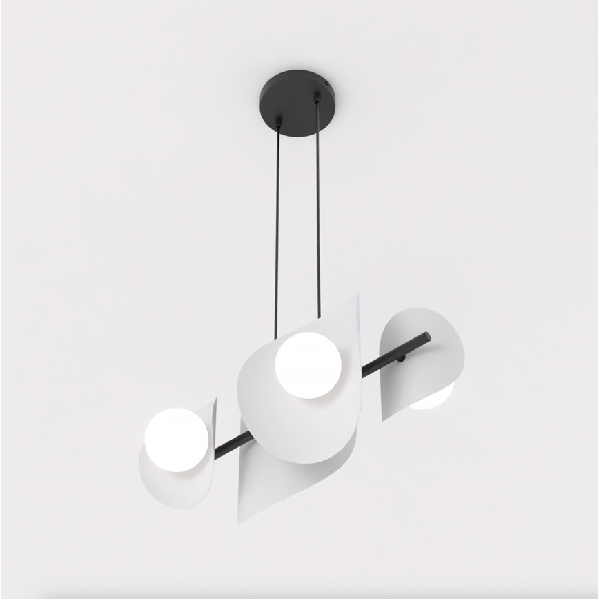 Lustre em cabo ELEMENTI 4xG9/8W/230V cinzento