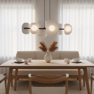 Lustre em cabo ELEMENTI 6xG9/8W/230V cinzento