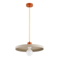 Lustre em cabo ETERI 1xE27/15W/230V bege/cobre