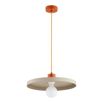 Lustre em cabo ETERI 1xE27/15W/230V bege/cobre