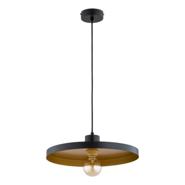 Lustre em cabo ETERI 1xE27/15W/230V preto/dourado