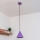 Lustre em cabo ETNA II 1xE27/15W/230V Ø 18,5 cm roxo