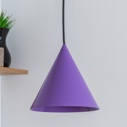 Lustre em cabo ETNA II 1xE27/15W/230V Ø 18,5 cm roxo