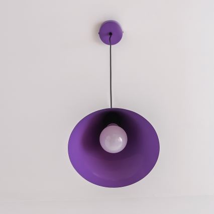 Lustre em cabo ETNA II 1xE27/15W/230V Ø 18,5 cm roxo