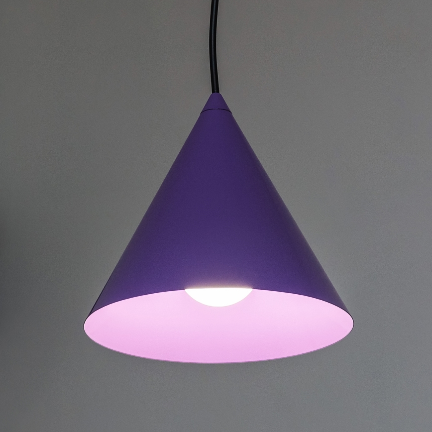 Lustre em cabo ETNA II 1xE27/15W/230V Ø 18,5 cm roxo
