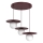 Lustre em cabo FLAT 3xE27/15W/230V bordô