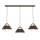 Lustre em cabo FUNDA 3xE27/15W/230V castanho