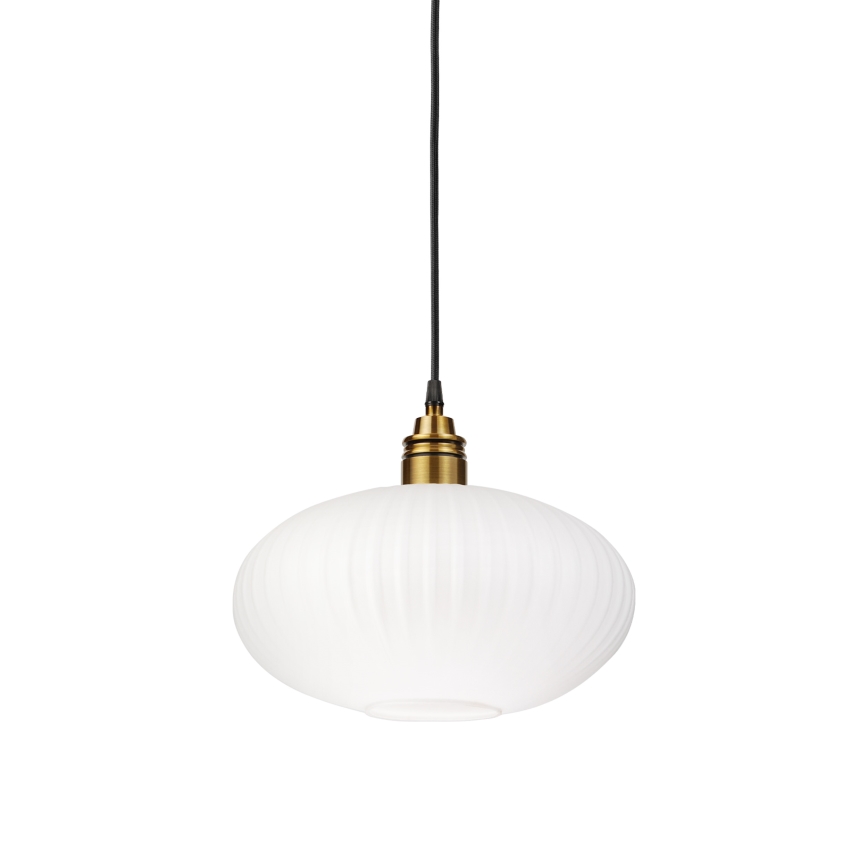 Lustre em cabo HECTOR 1xE27/15W/230V branco/latão Ø 30 cm