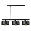 Lustre em cabo IGNIA 3xE27/60W/230V preto/dourado