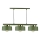 Lustre em cabo IGNIA 3xE27/60W/230V verde/dourado