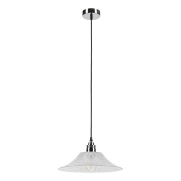 Lustre em cabo JULL 1xE27/15W/230V cromado brilhante/transparente