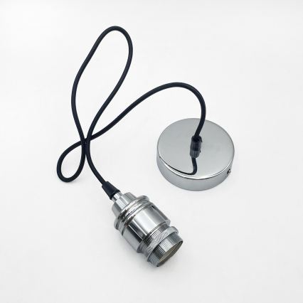 Lustre em cabo JULL 1xE27/15W/230V cromado brilhante/transparente