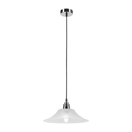 Lustre em cabo JULL 1xE27/15W/230V cromado brilhante/transparente
