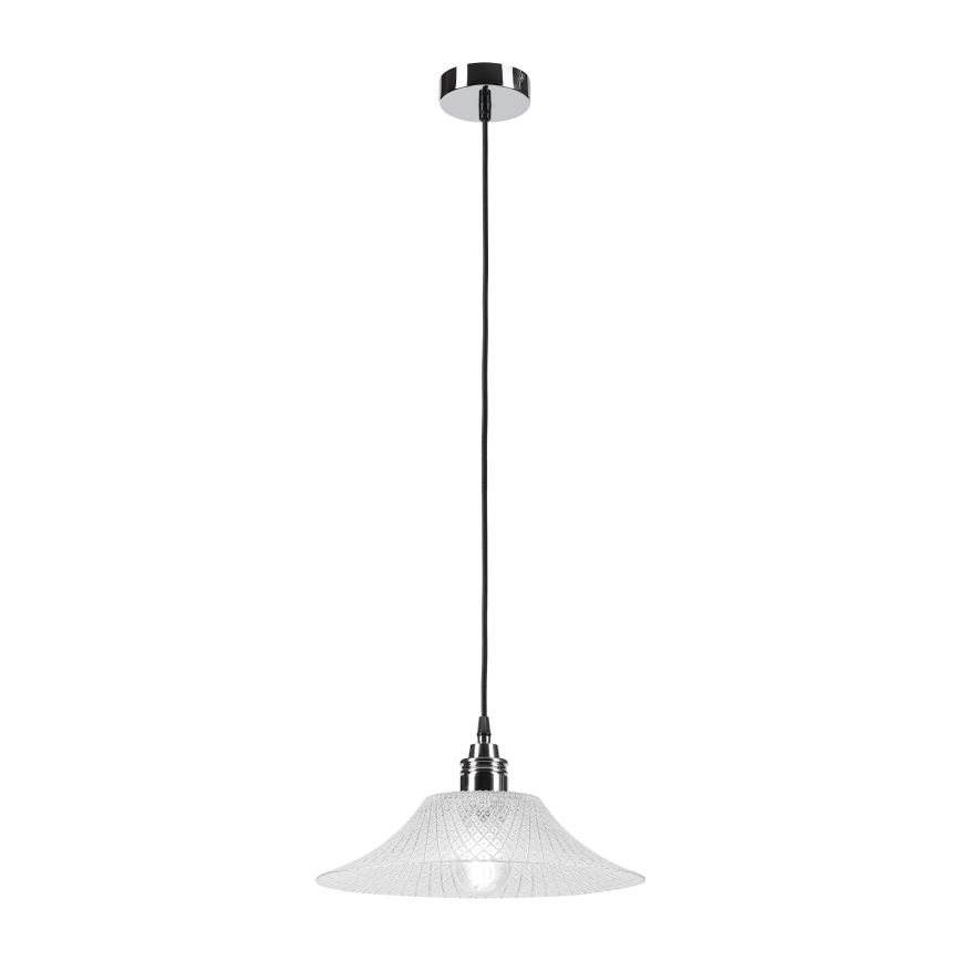 Lustre em cabo JULL 1xE27/15W/230V cromado brilhante/transparente