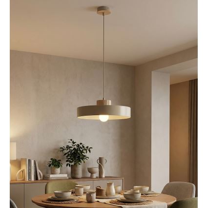 Lustre em cabo KIVI 1xE27/15W/230V bege