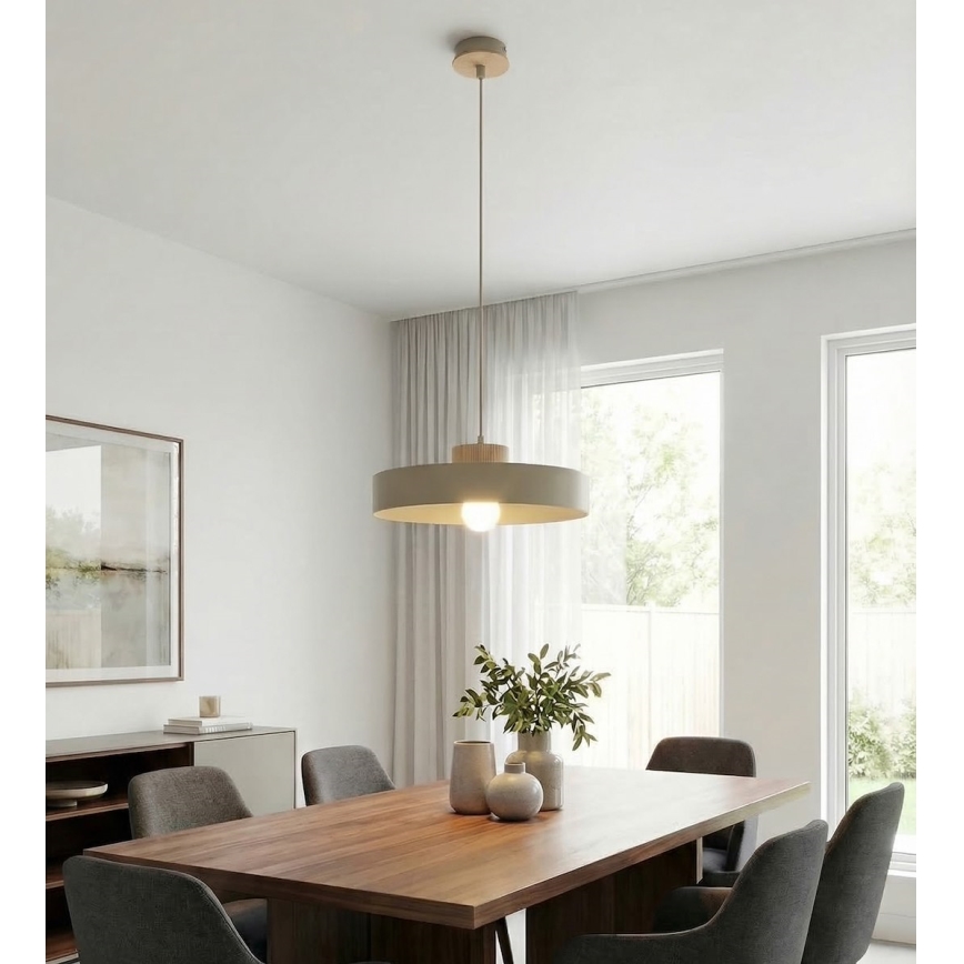 Lustre em cabo KIVI 1xE27/15W/230V bege