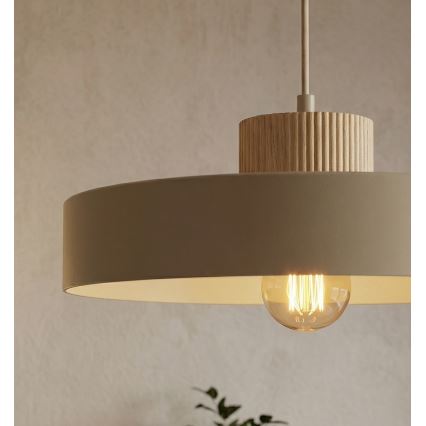 Lustre em cabo KIVI 1xE27/15W/230V bege