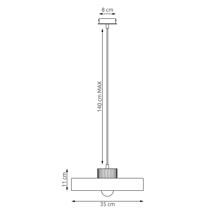 Lustre em cabo KIVI 1xE27/15W/230V bege