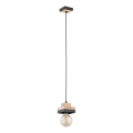 Lustre em cabo LARSO 1xE27/15W/230V preto/bege