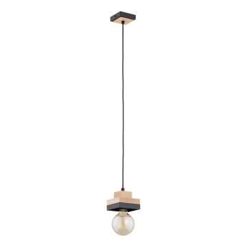 Lustre em cabo LARSO 1xE27/15W/230V preto/bege