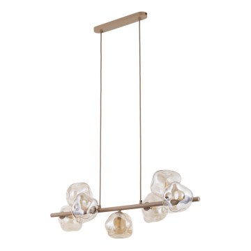 Lustre em cabo LAVA 7xG9/8W/230V bege/bege fumê