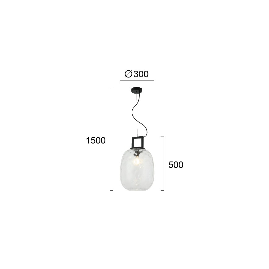 Lustre em cabo LUCY 1xE27/40W/230V preto